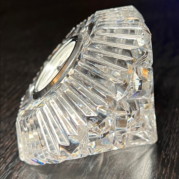 Vintage Waterford Crystal Lismore Diamond Paperweight Desk Clock - Picture 3 of 9